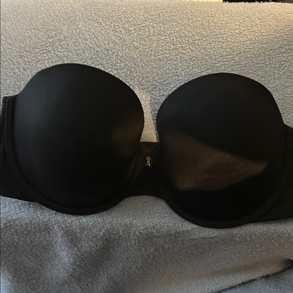 Victoria's Secret Black Lined Strapless Bra